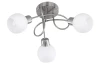 Stropní LED osvětlení Freddy, matný nikl/bílá, 3 svítidla