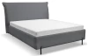 Postel Ferro 180x200 cm, středně šedá strukturovaná látka