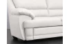 Rohová sedací souprava Nebolo, bílá kůže, pravý roh