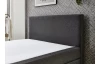 Postel boxspring Aston 140x200 cm, antracitově šedá látka