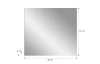 Nástěnné zrcadlo na šedém panelu Cano, 80x73 cm
