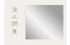 Nástěnné zrcadlo na šedém panelu Cano, 80x73 cm