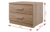 Noční stolek se 2 zásuvkami Iwetta, dub sonoma