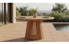 Kulatý zahradní jídelní stůl Manado, 120 cm, teak