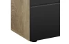 Vysoká koupelnová skříňka Vista 34 cm, dub viking/černá