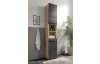 Vysoká koupelnová skříňka Vista 34 cm, dub viking/černá