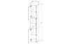Vysoká koupelnová skříňka Vista 34 cm, dub viking/černá