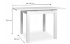 Rozkládací jídelní stůl Coburg 80x80 cm, bílý
