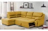Rohová sedací souprava Nebolo, žlutá kari látka, levý roh
