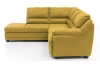 Rohová sedací souprava Nebolo, žlutá kari látka, levý roh