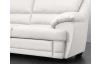 Rohová sedací souprava Nebolo, bílá kůže, levý roh
