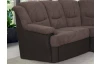Sedací souprava Orion, tvar U, šedo-hnědá tkanina/ekokůže, s rozkladem