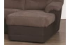 Sedací souprava Orion, tvar U, šedo-hnědá tkanina/ekokůže, s rozkladem