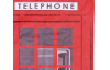 Látková šatní skříň London, červená telefonní budka