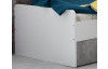 Postel se zásuvkami Canaria 90x200 cm, šedý beton/bílá