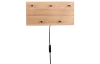 Nástěnný věšák s LED Romy, dřevo, 40 cm