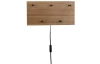 Nástěnný věšák s LED Romy, dřevo, 40 cm