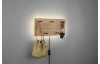 Nástěnný věšák s LED Romy, dřevo, 40 cm