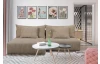 Rohová sedací souprava Alcamo, světle hnědá látka