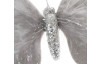 Závěsná dekorace Motýl 16 cm, šedá látka
