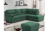Rohová sedací souprava Nebolo, zelená látka, pravý roh