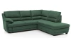 Rohová sedací souprava Nebolo, zelená látka, pravý roh
