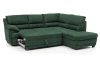 Rohová sedací souprava Nebolo, zelená látka, pravý roh