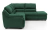 Rohová sedací souprava Nebolo, zelená látka, pravý roh
