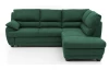 Rohová sedací souprava Nebolo, zelená látka, pravý roh