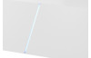 TV skříňka s osvětlením Slant 160 cm, bílá lesk