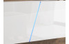 TV skříňka s osvětlením Slant 160 cm, bílá lesk