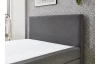 Postel boxspring Aston 140x200 cm, středně šedá látka