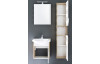 Koupelnová sestava Jersey 901-41, s umyvadlem, dub sonoma/bílá
