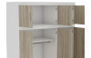 Šatní skříň Ares 3D, bílá/dveře dub sonoma