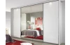 Šatní skříň Syncrono, 316 cm, bílá/zrcadlo