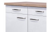 Dolní kuchyňská skříňka Valero US100, dub sonoma/bílý lesk, šířka 100 cm