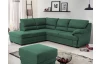 Rohová sedací souprava Nebolo, zelená látka, levý roh