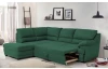 Rohová sedací souprava Nebolo, zelená látka, levý roh