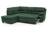 Rohová sedací souprava Nebolo, zelená látka, levý roh