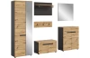 Předsíňová sestava Cano (6-dílná), šedá/dub artisan