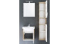 Koupelnová skříňka s umyvadlem Jersey 303-41, dub sonoma/bílá