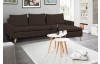 Rohová sedací souprava Enjoy, hnědá látka