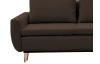Rohová sedací souprava Enjoy, hnědá látka