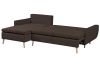 Rohová sedací souprava Enjoy, hnědá látka