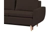 Rohová sedací souprava Enjoy, hnědá látka