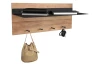 Nástěnný věšák LED s policí Romy, dřevo/kov, 75 cm
