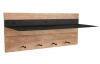 Nástěnný věšák LED s policí Romy, dřevo/kov, 75 cm