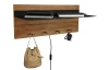 Nástěnný věšák LED s policí Romy, dřevo/kov, 75 cm