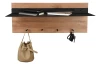 Nástěnný věšák LED s policí Romy, dřevo/kov, 75 cm