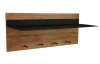 Nástěnný věšák LED s policí Romy, dřevo/kov, 75 cm